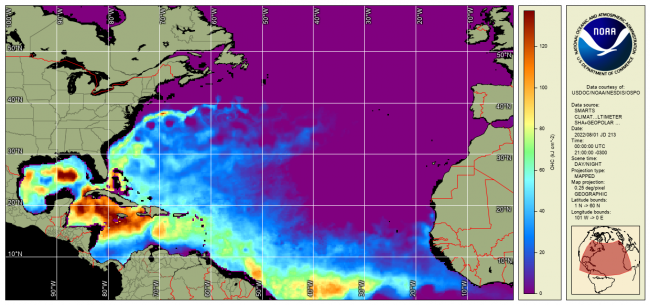 Global map projections of ocean heat content over the world's oceans