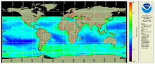 NOAA Multi-Sensor Level-1 to Level-2 (MSL12) Ocean Color, science quality, multi-sensor 2km global gap-filled chlorophyll-a fro Jan 13, 2024 rendered by the CoastWatch Utilities.  